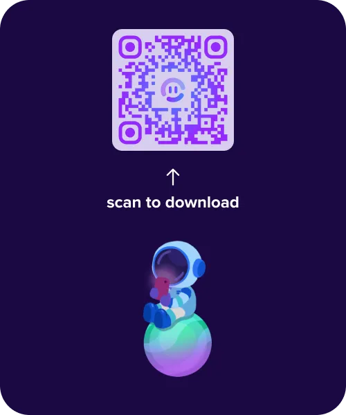 QR code to download the pop.in app